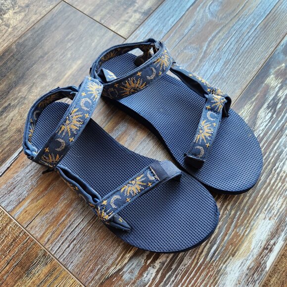 Teva Original Universal Sun & Moon Insignia Sport Sandals Hook&Loop Blue - Picture 5 of 14